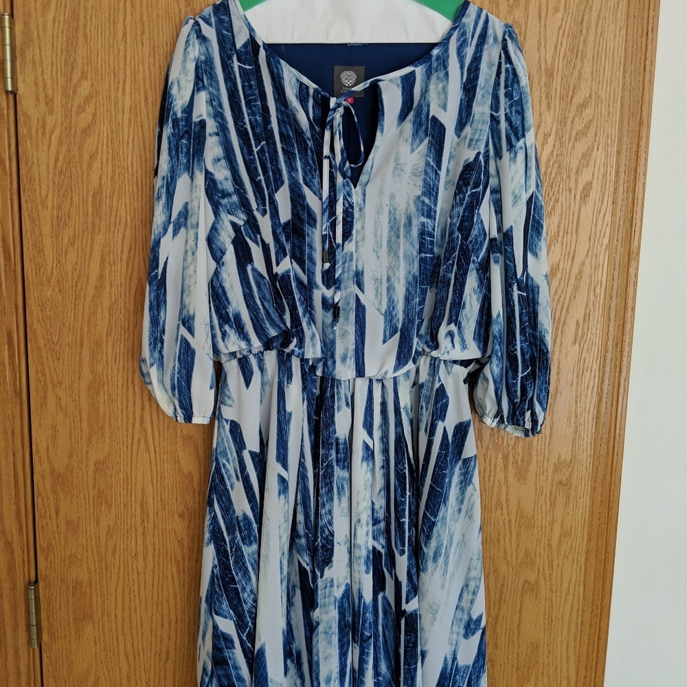 Vince Camuto Blue and White Dress